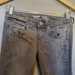 Mossimo Supply Co. Ripped Grey Slim Skinny Jeans - Size 3